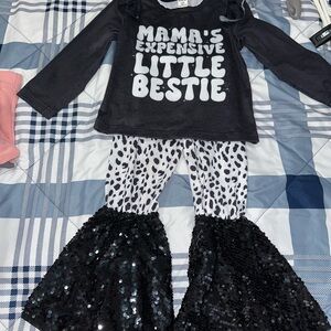 SHEIN Black and White Kids Matching Set